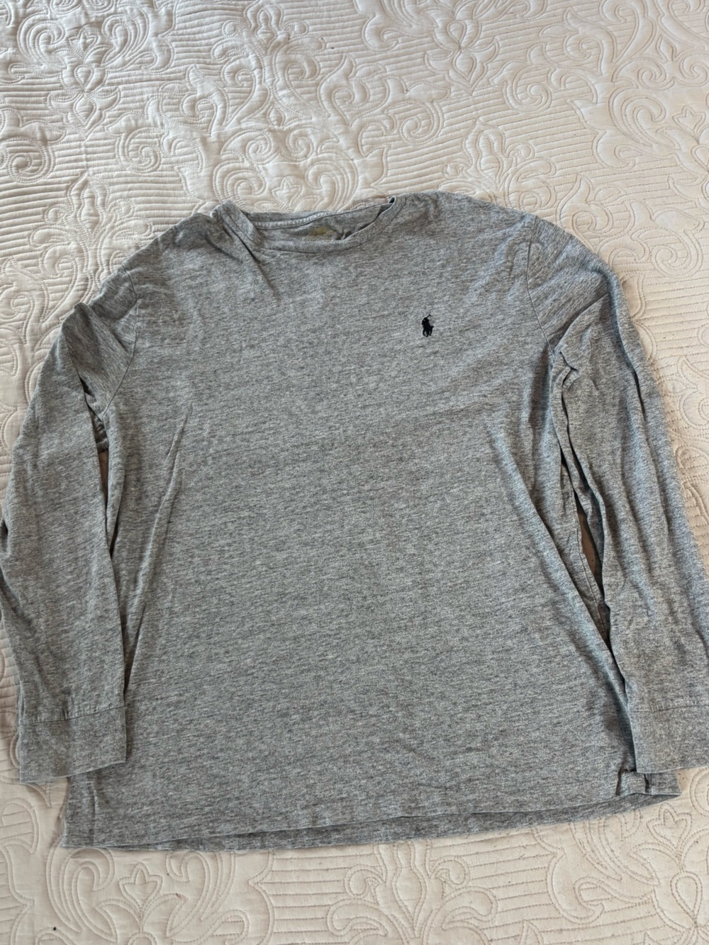 Polo by Ralph Lauren Heather Gray Long-Sleeve Crewneck